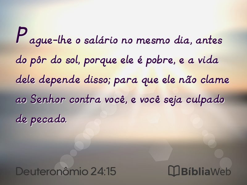 Deuteronômio 24:15 em imagem para compartilhar
