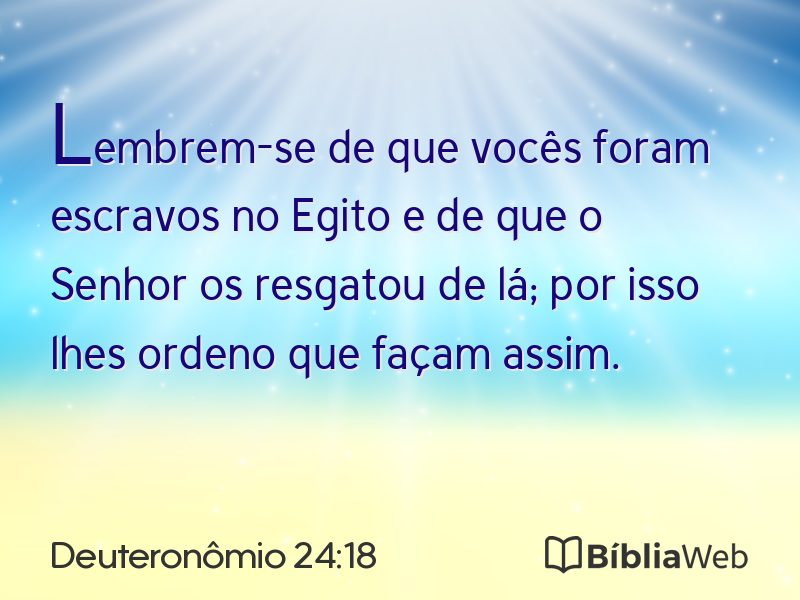 Deuteronômio 24:18 em imagem para compartilhar