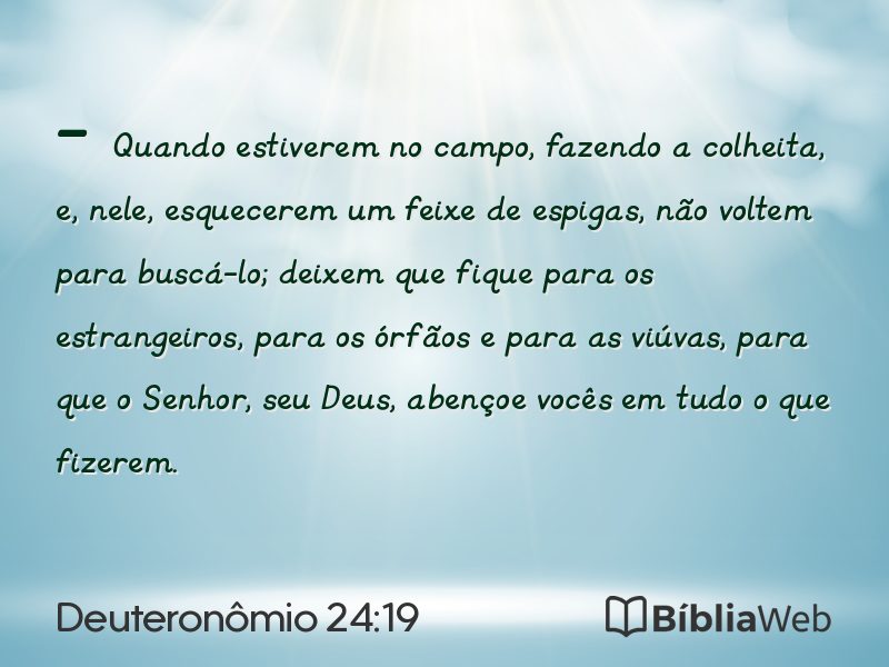 Deuteronômio 24:19 em imagem para compartilhar