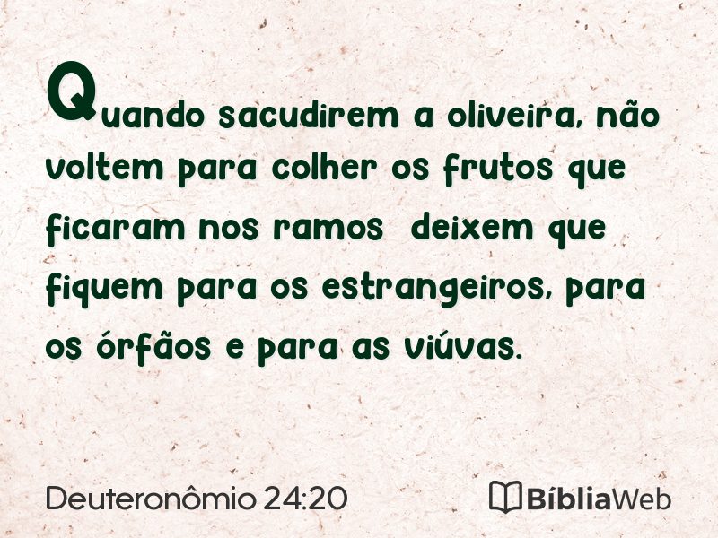 Deuteronômio 24:20 em imagem para compartilhar