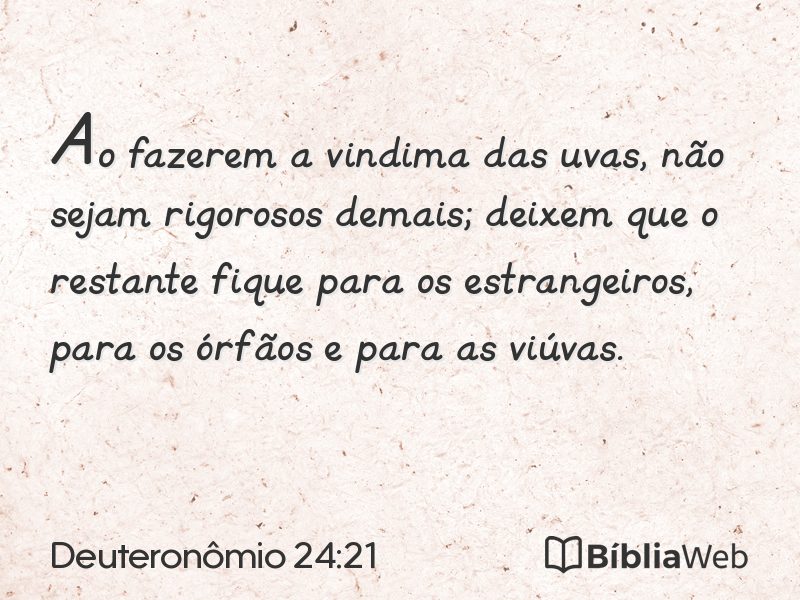 Deuteronômio 24:21 em imagem para compartilhar