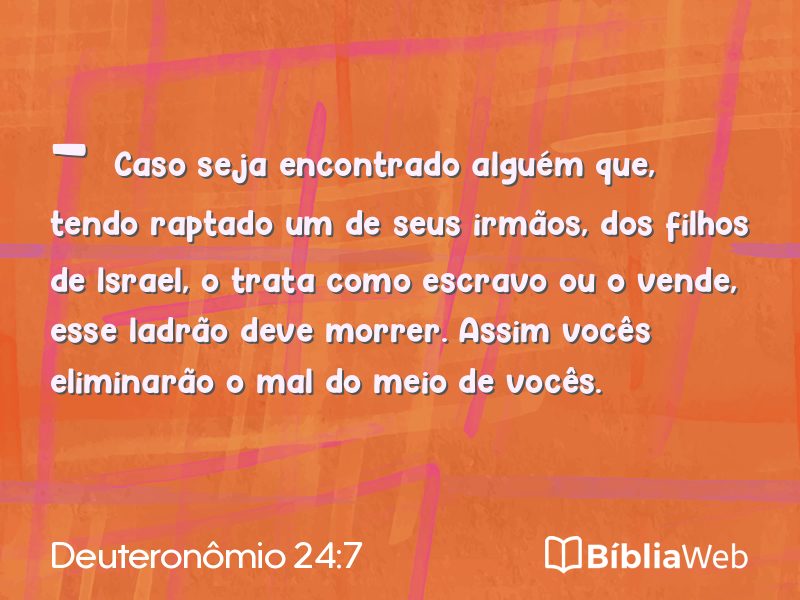 Deuteronômio 24:7 em imagem para compartilhar