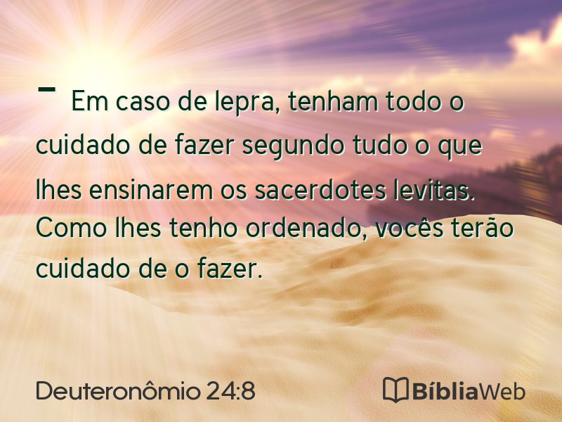 Deuteronômio 24:8 em imagem para compartilhar