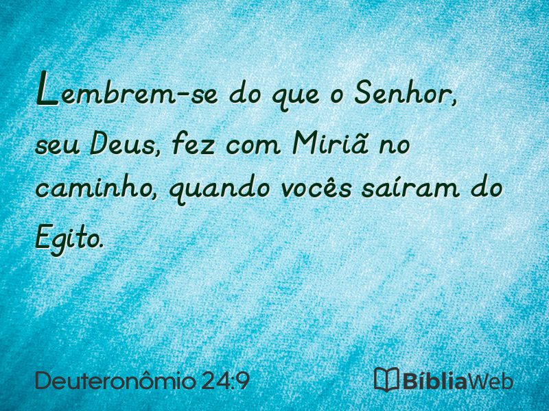 Deuteronômio 24:9 em imagem para compartilhar