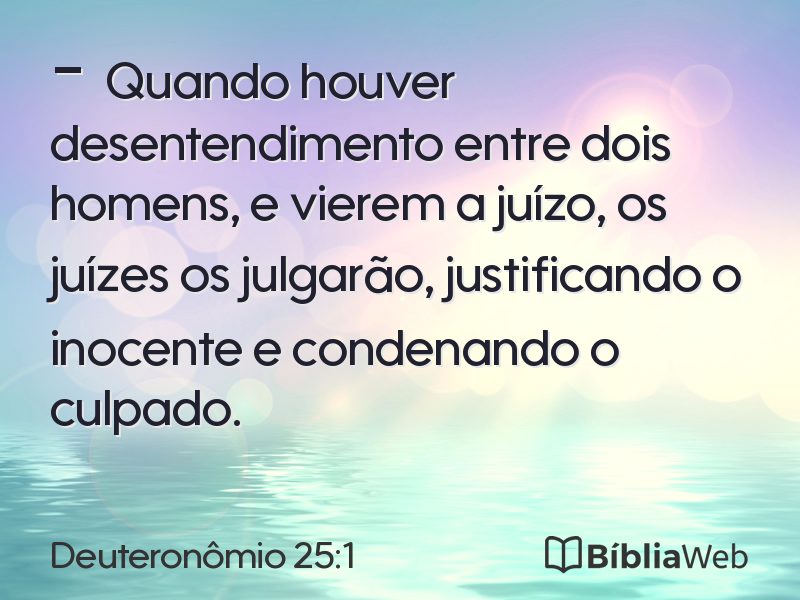 Deuteronômio 25:1 em imagem para compartilhar