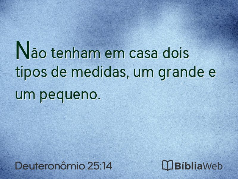 Deuteronômio 25:14 em imagem para compartilhar