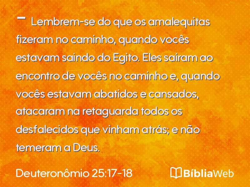 Deuteronômio 25:17-18 em imagem para compartilhar