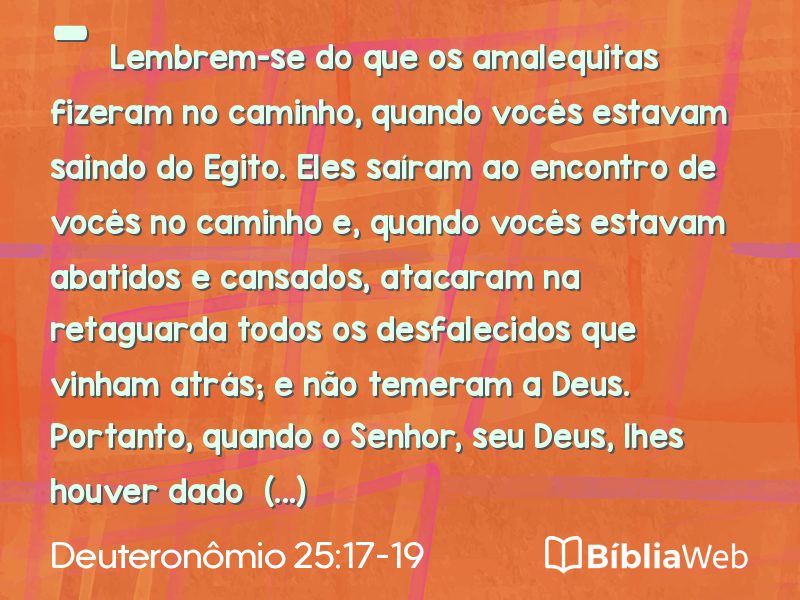 Deuteronômio 25:17-19 em imagem para compartilhar