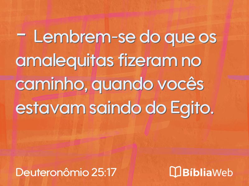 Deuteronômio 25:17 em imagem para compartilhar