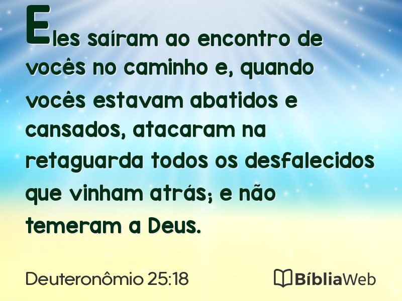 Deuteronômio 25:18 em imagem para compartilhar