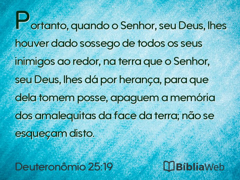Deuteronômio 25:19 em imagem para compartilhar