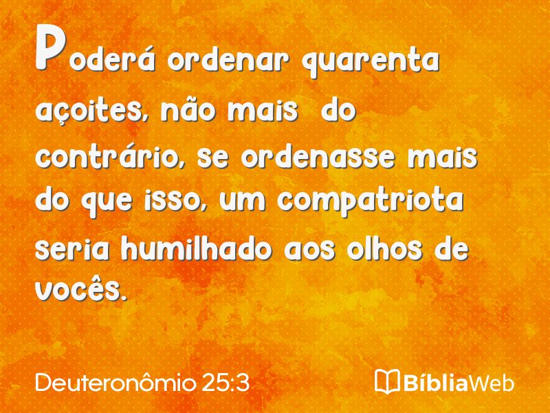 Deuteronômio 25:3 em imagem para compartilhar