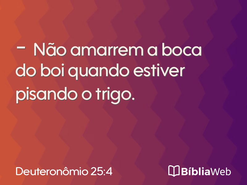 Deuteronômio 25:4 em imagem para compartilhar