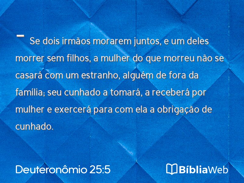 Deuteronômio 25:5 em imagem para compartilhar