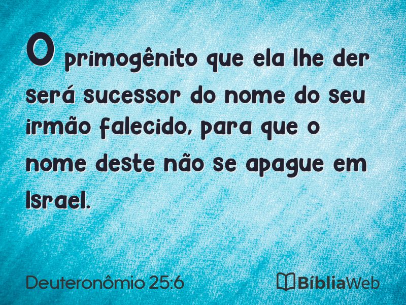 Deuteronômio 25:6 em imagem para compartilhar
