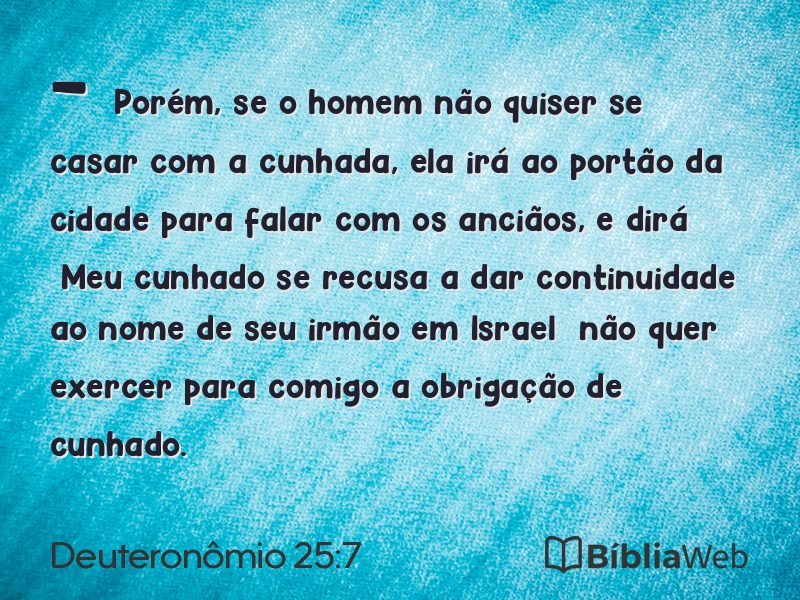 Deuteronômio 25:7 em imagem para compartilhar
