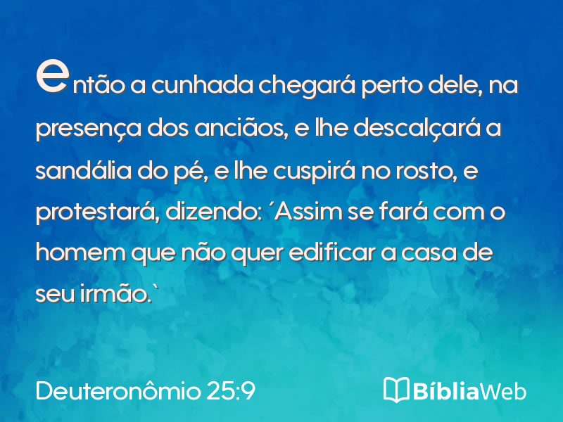 Deuteronômio 25:9 em imagem para compartilhar