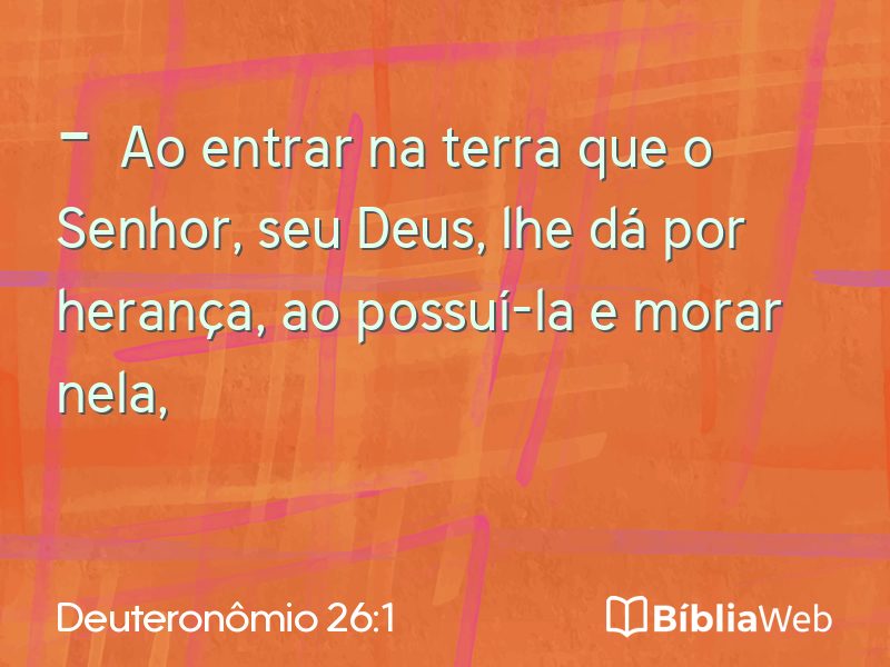 Deuteronômio 26:1 em imagem para compartilhar