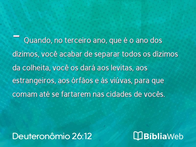 Deuteronômio 26:12 em imagem para compartilhar