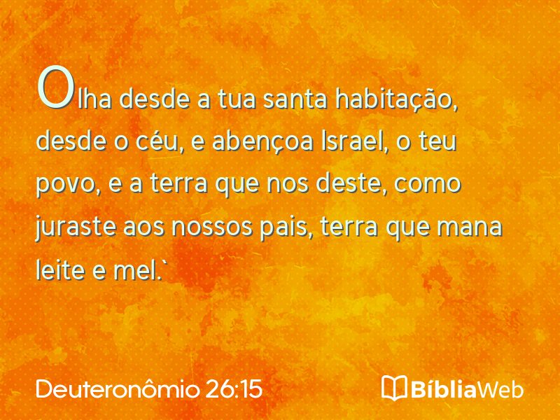 Deuteronômio 26:15 em imagem para compartilhar