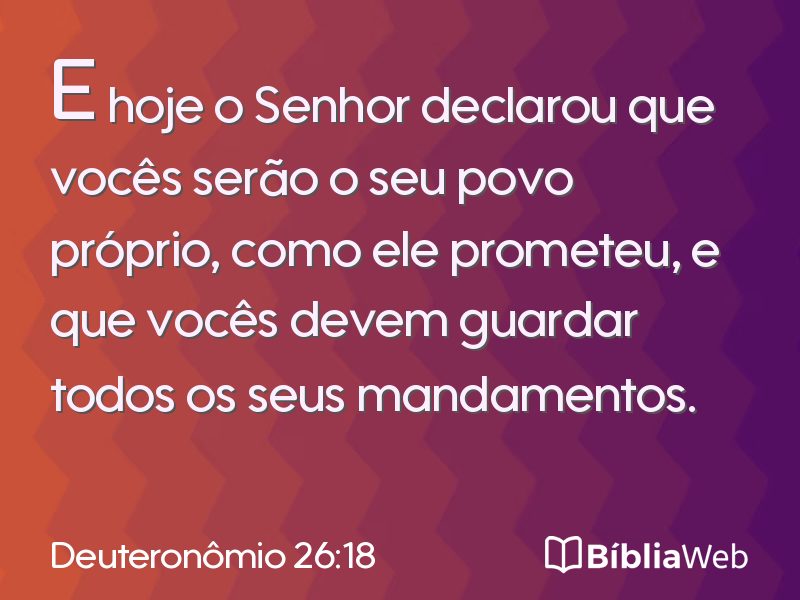 Deuteronômio 26:18 em imagem para compartilhar