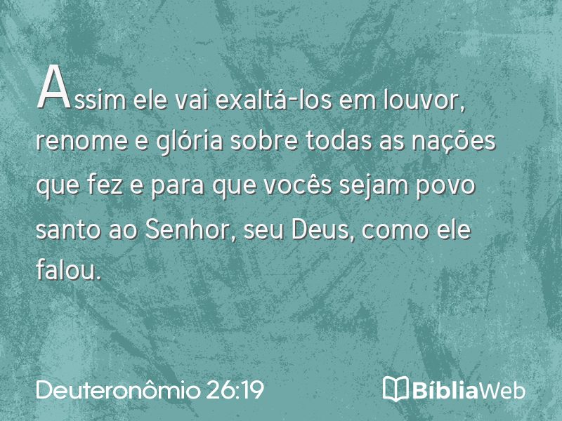 Deuteronômio 26:19 em imagem para compartilhar