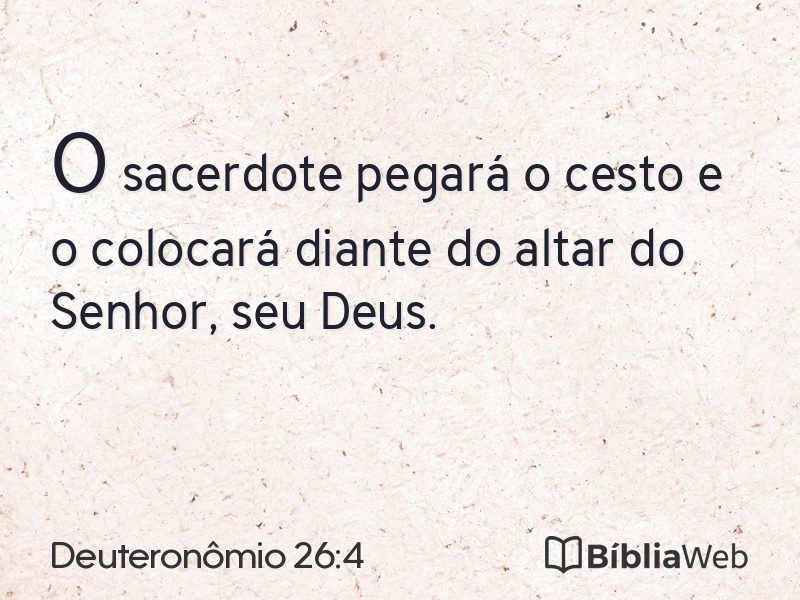 Deuteronômio 26:4 em imagem para compartilhar