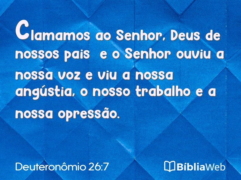 Deuteronômio 26:7 em imagem para compartilhar
