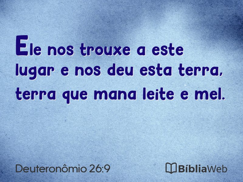 Deuteronômio 26:9 em imagem para compartilhar