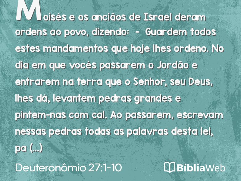 Deuteronômio 27:1-10 em imagem para compartilhar