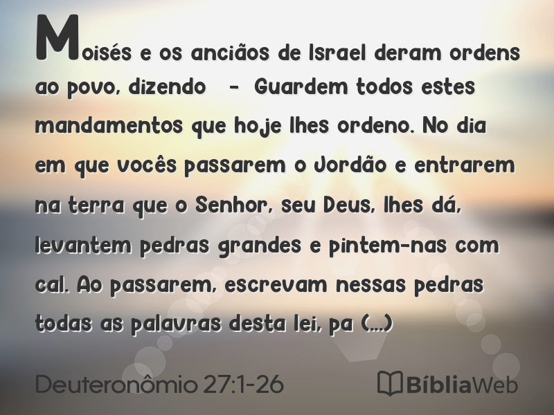 Deuteronômio 27:1-26 em imagem para compartilhar