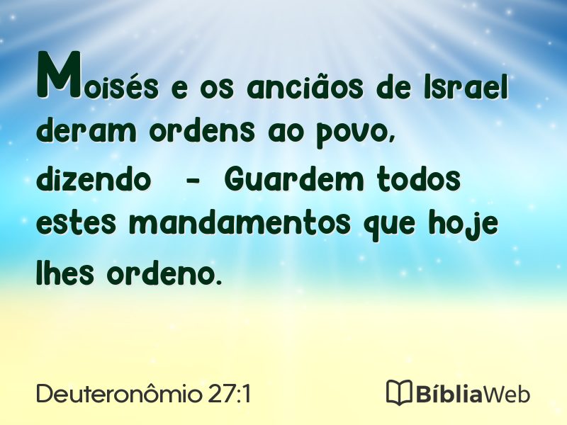 Deuteronômio 27:1 em imagem para compartilhar