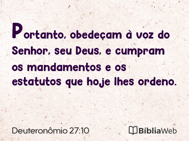 Deuteronômio 27:10 em imagem para compartilhar