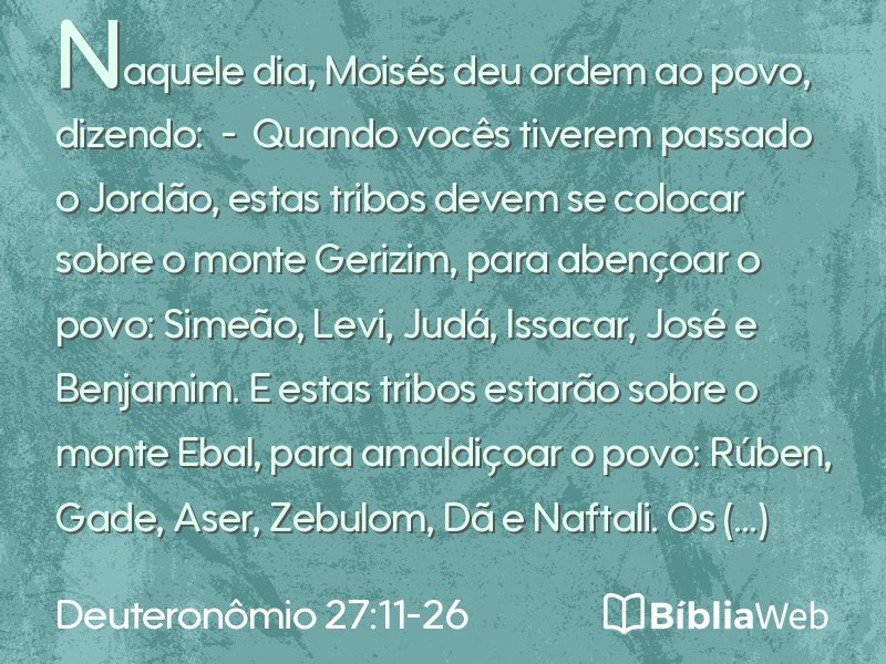 Deuteronômio 27:11-26 em imagem para compartilhar