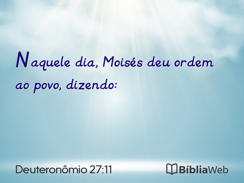 Deuteronômio 27:11 em imagem para compartilhar