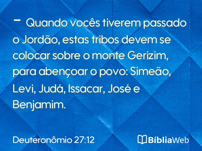 Deuteronômio 27:12 em imagem para compartilhar