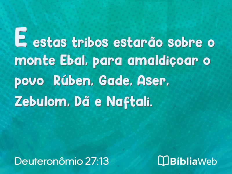 Deuteronômio 27:13 em imagem para compartilhar