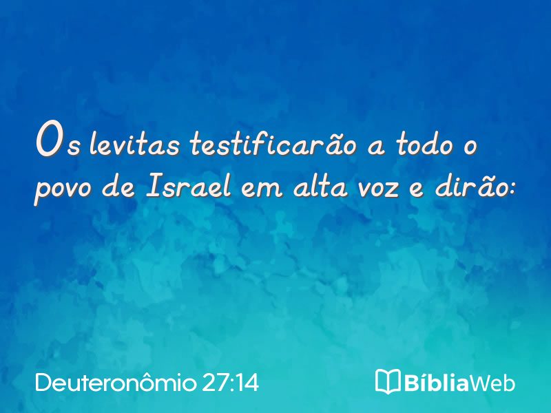 Deuteronômio 27:14 em imagem para compartilhar