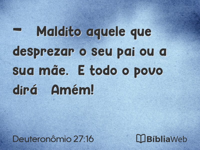 Deuteronômio 27:16 em imagem para compartilhar