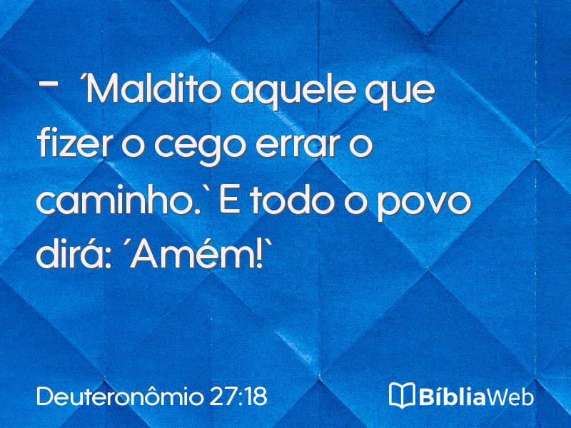Deuteronômio 27:18 em imagem para compartilhar