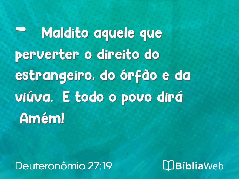 Deuteronômio 27:19 em imagem para compartilhar