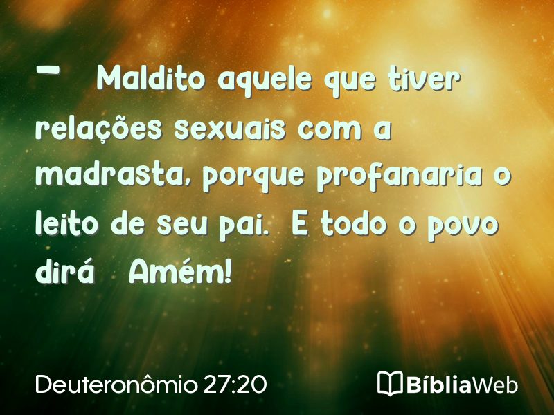 Deuteronômio 27:20 em imagem para compartilhar