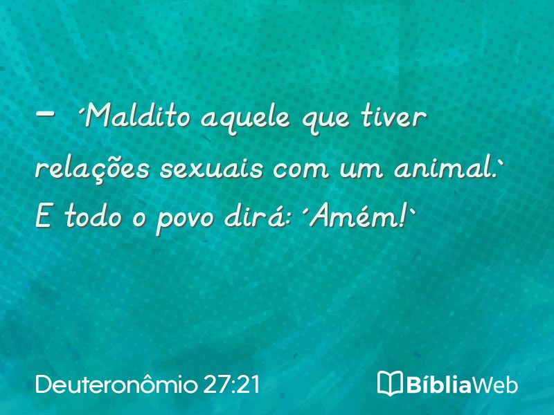 Deuteronômio 27:21 em imagem para compartilhar