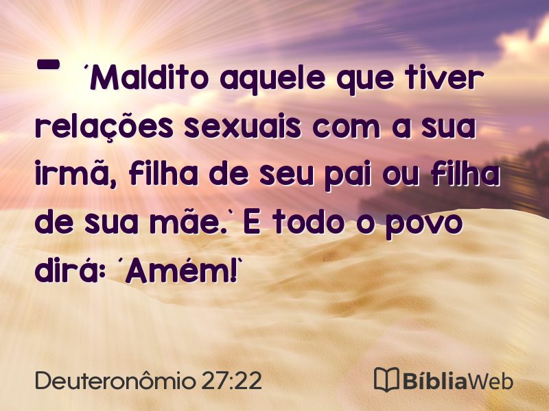 Deuteronômio 27:22 em imagem para compartilhar