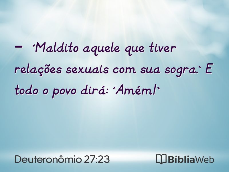 Deuteronômio 27:23 em imagem para compartilhar