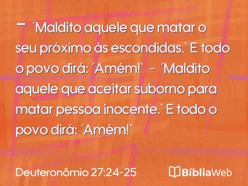 Deuteronômio 27:24-25 em imagem para compartilhar