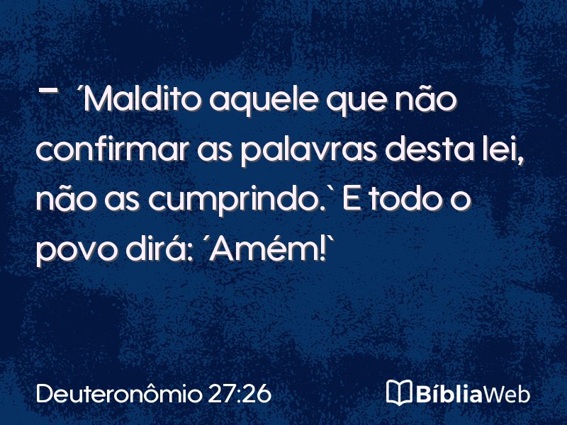 Deuteronômio 27:26 em imagem para compartilhar