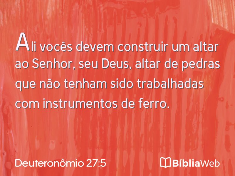 Deuteronômio 27:5 em imagem para compartilhar