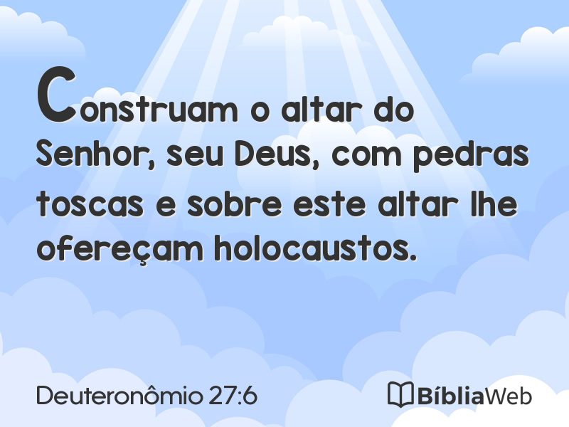 Deuteronômio 27:6 em imagem para compartilhar
