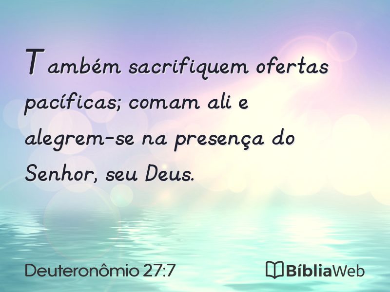 Deuteronômio 27:7 em imagem para compartilhar